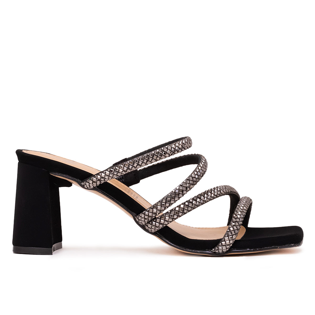 TACONES CRISTAL NEGRO