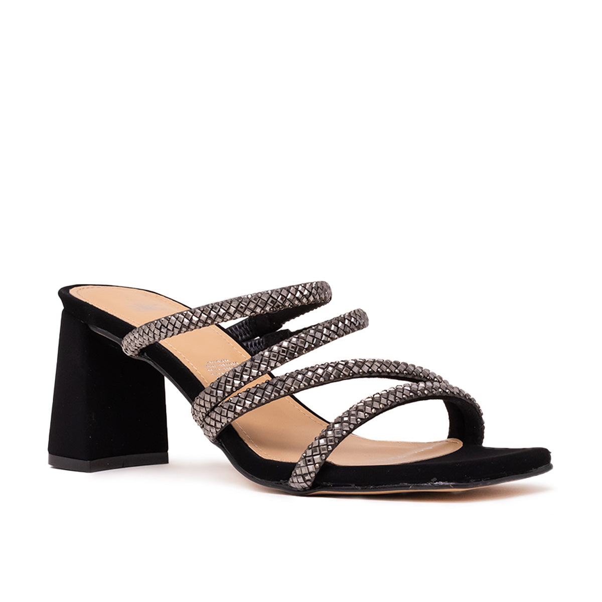 TACONES CRISTAL NEGRO