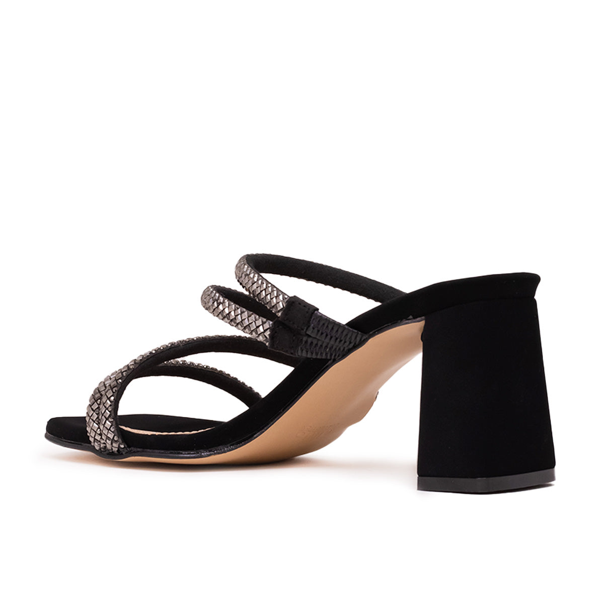 TACONES CRISTAL NEGRO