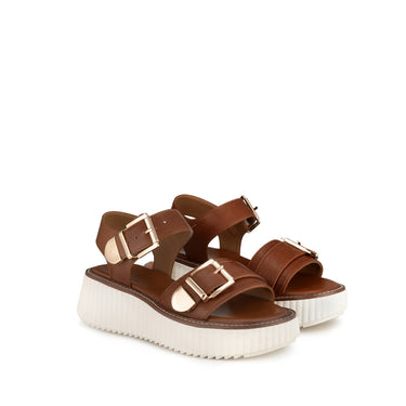 SANDALIA DE PLATAFORMA RAQUEL MIEL