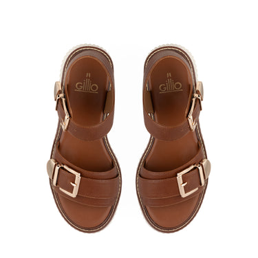 SANDALIA DE PLATAFORMA RAQUEL MIEL